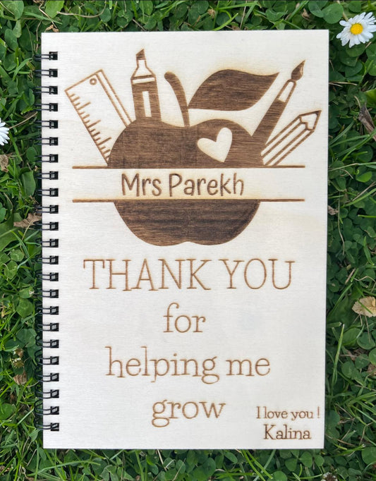 Personalised Engraved Teacher Notebook