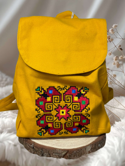 Раница с бродиран символ "Елбетица"/ Cross Stitch Backpack "Elbetitsa" Small size