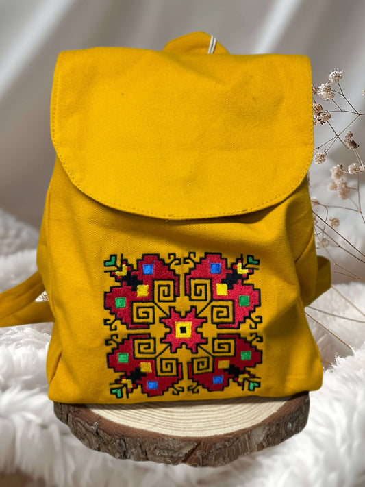 Раница с бродиран символ "Елбетица"/ Cross Stitch Backpack "Elbetitsa" Small size