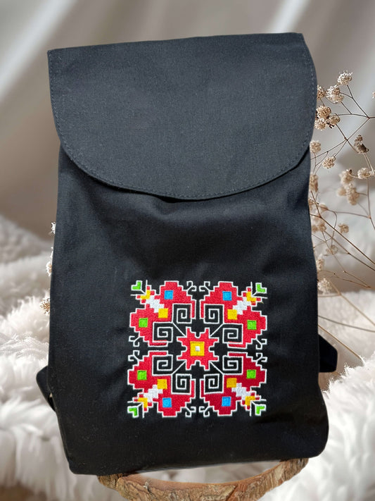 Раница с бродирана шевица "Елбетица" / Embroidered Backpack "Elbetitsa" LARGE Size
