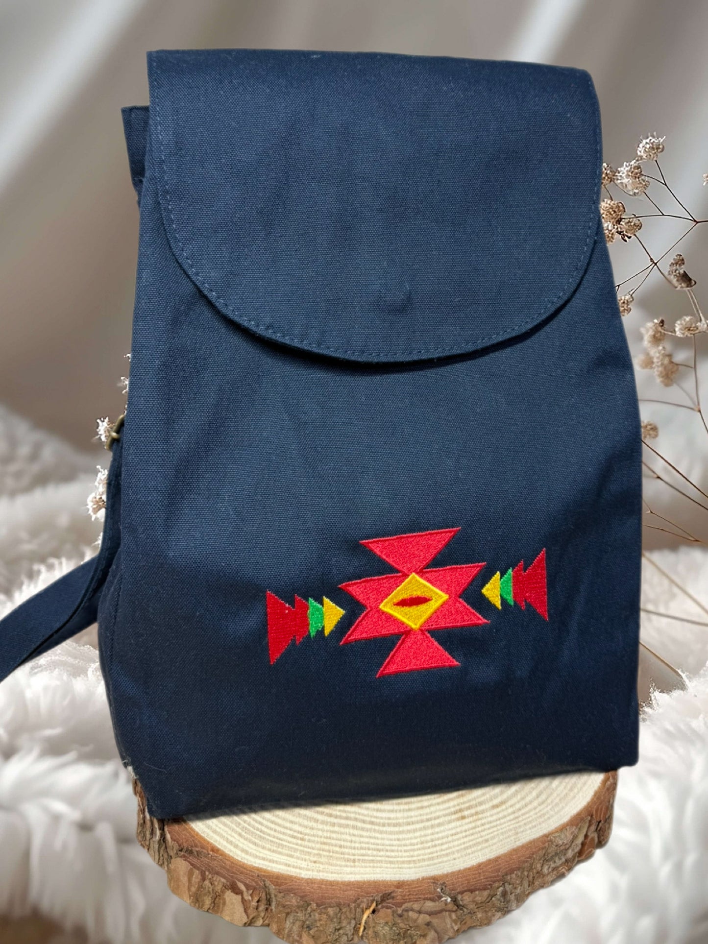 Раница с бродиран символ "Канатица" / Cross Stitch Backpack "Kanatitsa"
